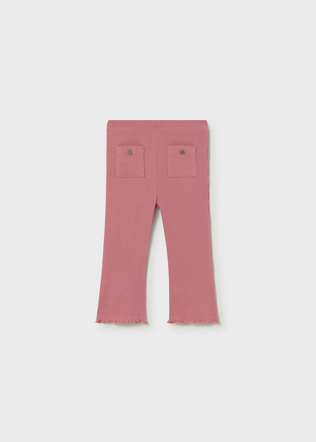 Infant Girl Blush Ribbed Legging