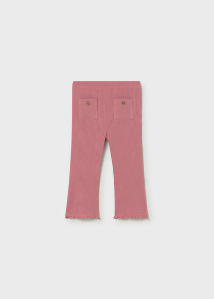 Infant Girl Blush Ribbed Legging