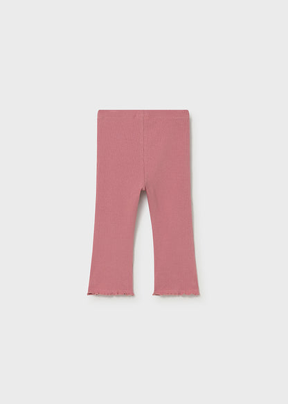 Infant Girl Blush Ribbed Legging