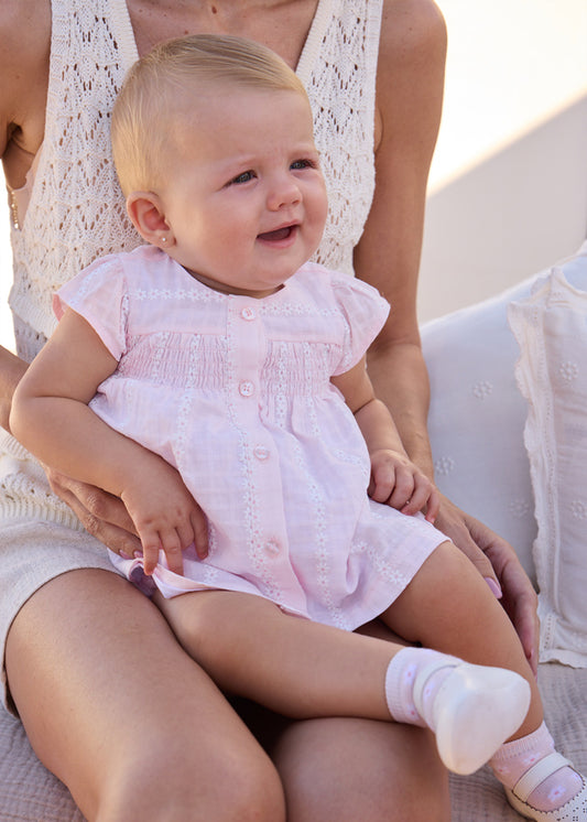 NB Girl Chiffon Pink Dress