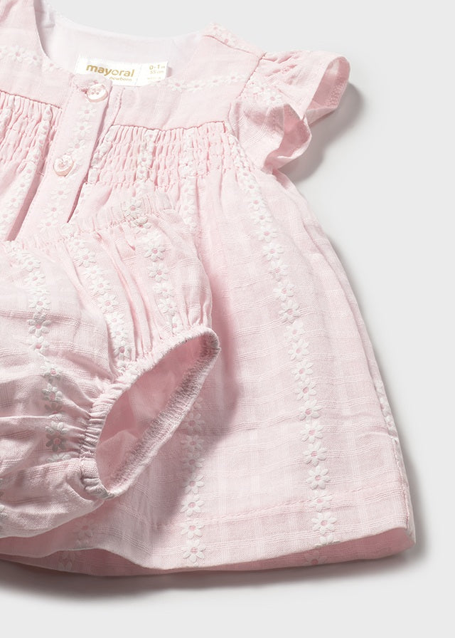 NB Girl Chiffon Pink Dress