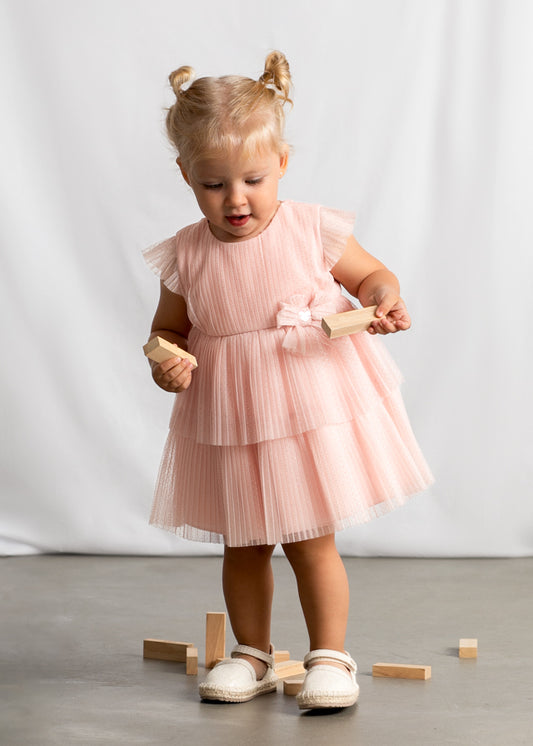 Infant Girl Tulle Pleated Dress