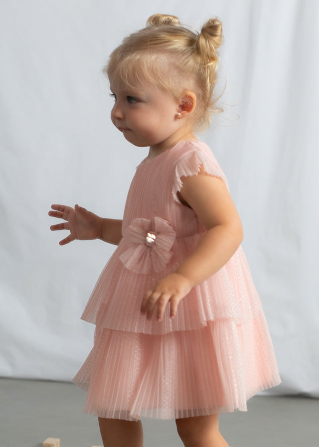 Infant Girl Tulle Pleated Dress