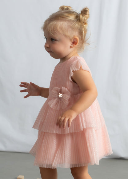 Infant Girl Tulle Pleated Dress