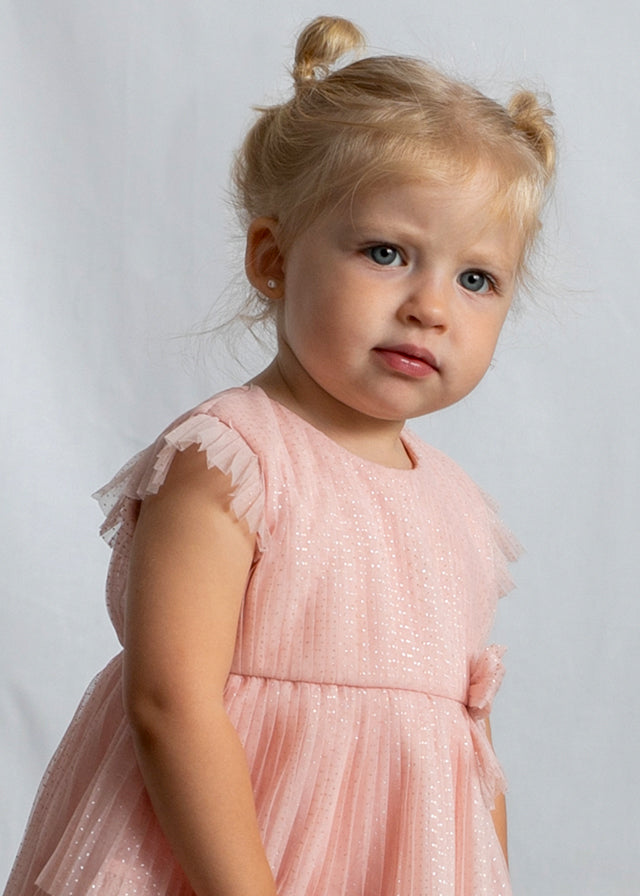 Infant Girl Tulle Pleated Dress