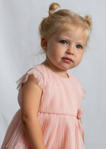 Infant Girl Tulle Pleated Dress