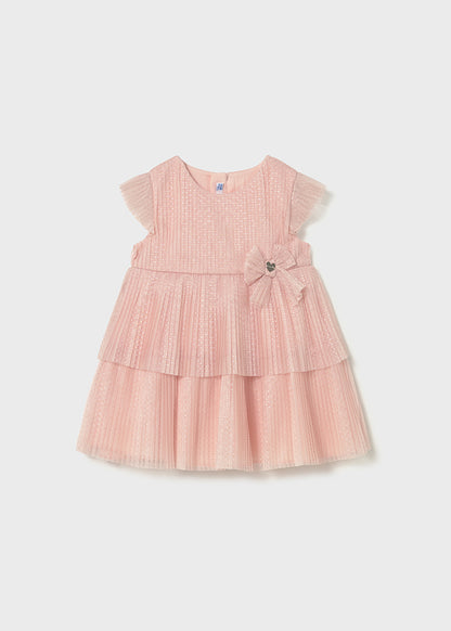 Infant Girl Tulle Pleated Dress