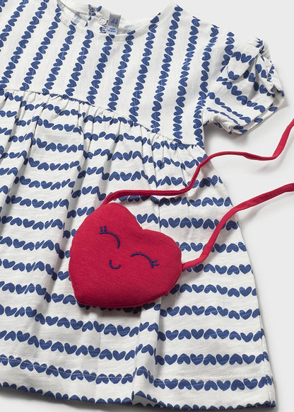 Infant Girl Striped Dress w/ Bag