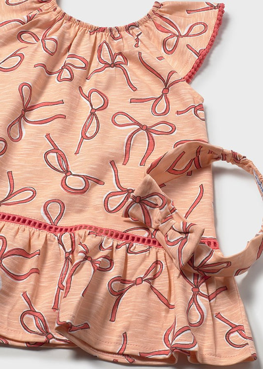 Infant Girl Tangerine Dress w/Headband