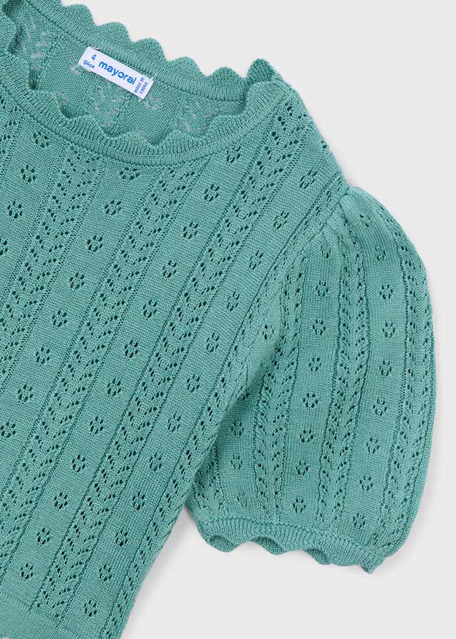 Girls Mint Knitted Shirt