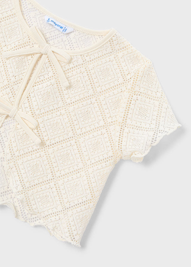 Girl 2Pc Crochet Shirt Set