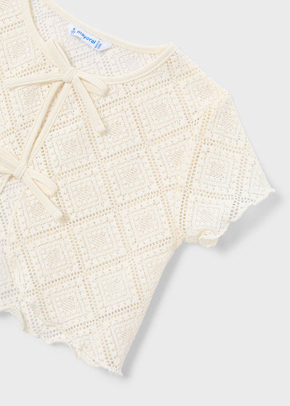 Girl 2Pc Crochet Shirt Set