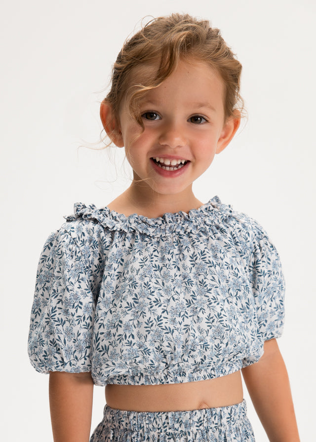 Girl Printed Dobby T-shirt