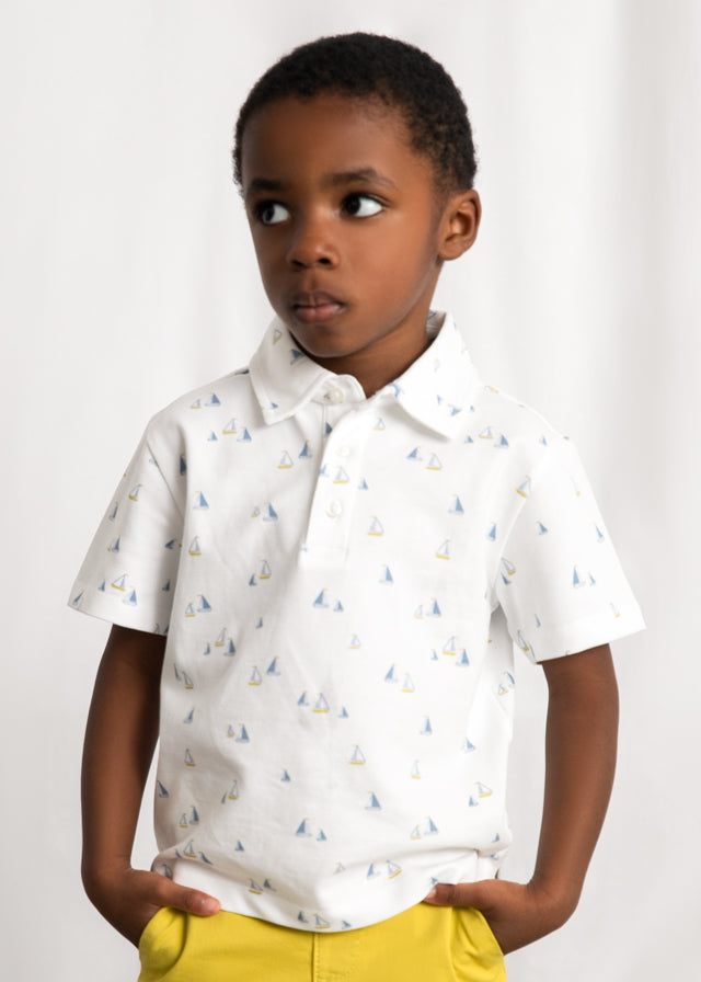 Boy S/s Printed Polo