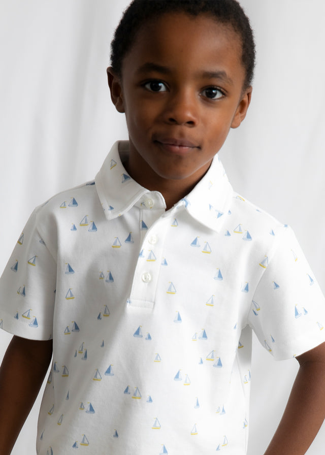 Boy S/s Printed Polo