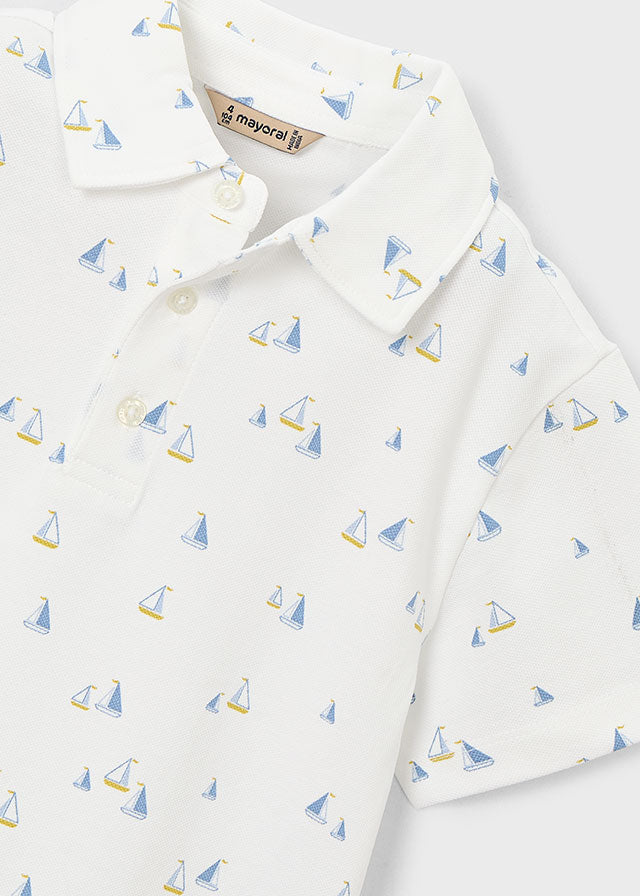 Boy S/s Printed Polo