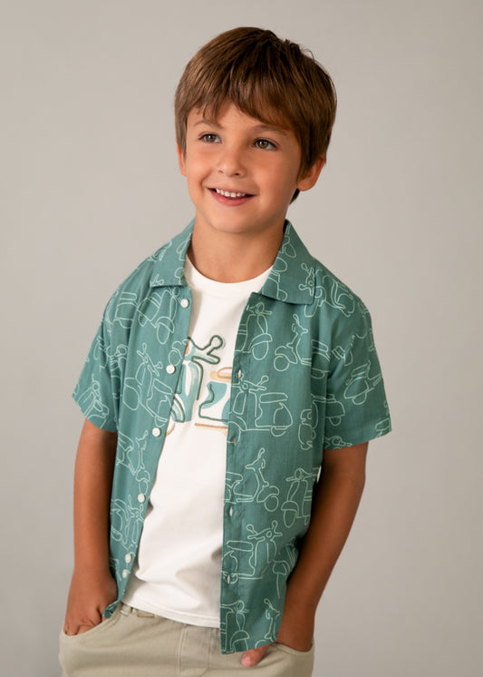 Boys Button Down S/s Shirt