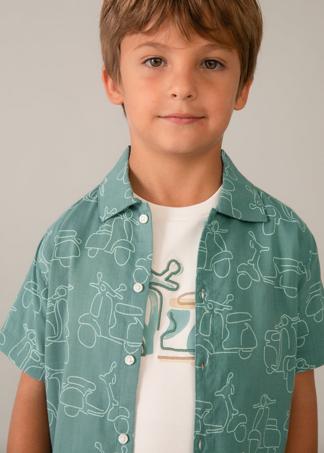 Boys Button Down S/s Shirt