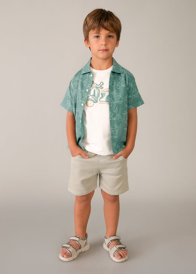 Boys Button Down S/s Shirt