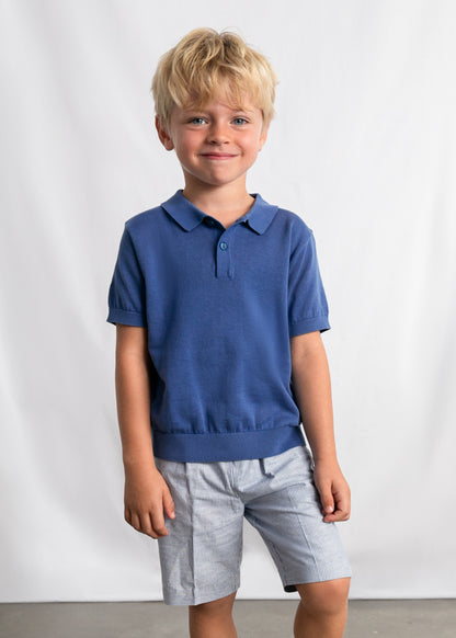 Boys Striped Linen Capris
