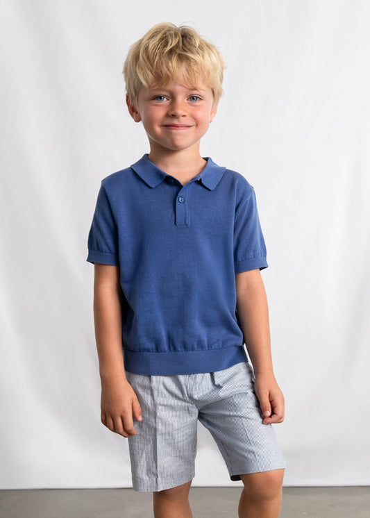 Boys Striped Linen Capris