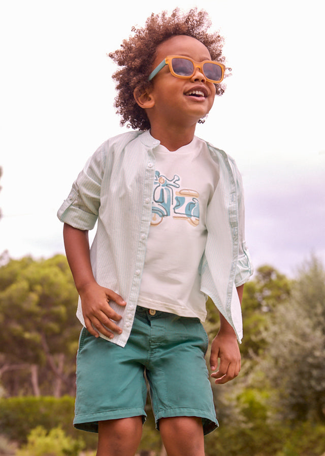 Boy Linen Bermuda Shorts