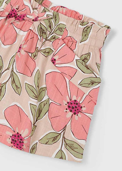 Girl Floral Patterned Shorts