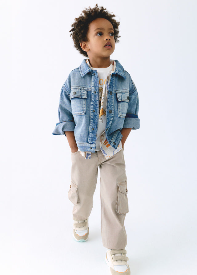 Boys Neutral Cargo Pants