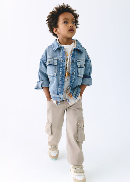 Boys Neutral Cargo Pants
