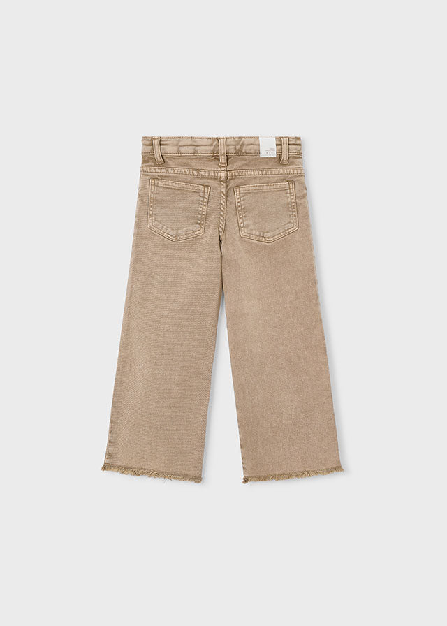 Girls Wide-Leg Twill Pants