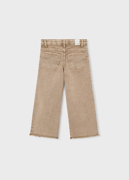 Girls Wide-Leg Twill Pants