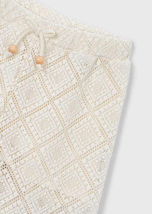 Girl Cream Crochet Pants