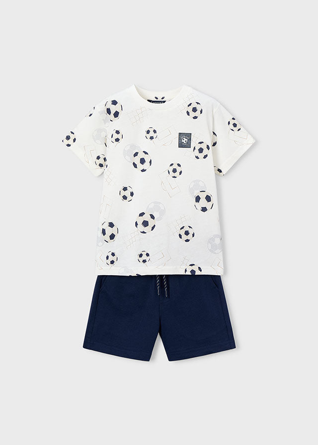 Boy Soccer Knit Set