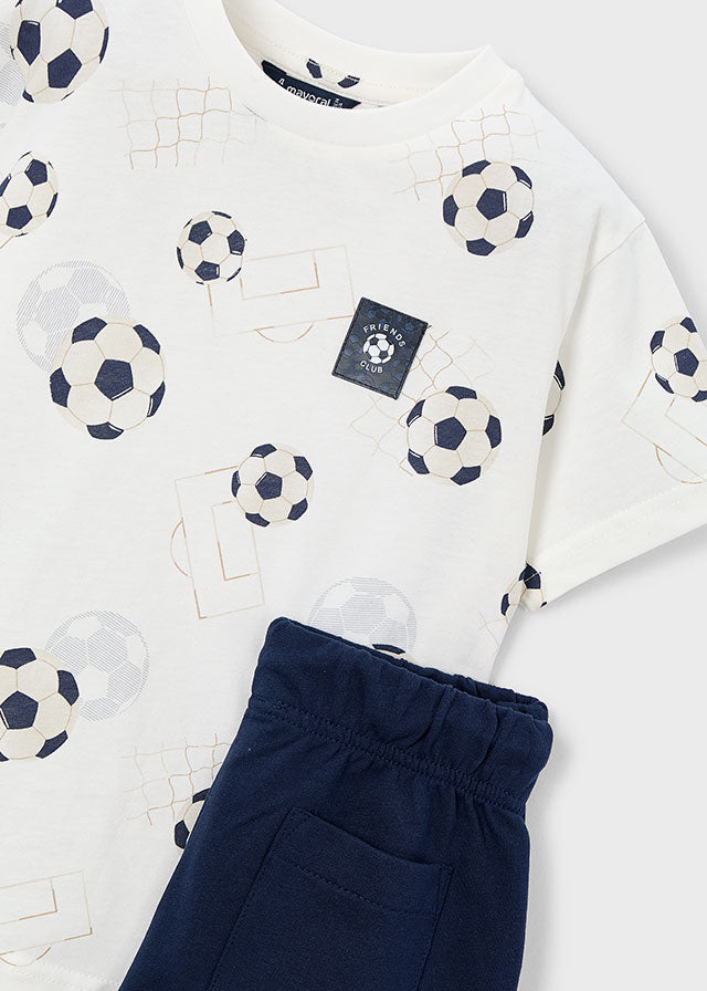 Boy Soccer Knit Set