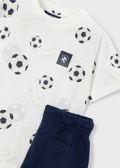 Boy Soccer Knit Set