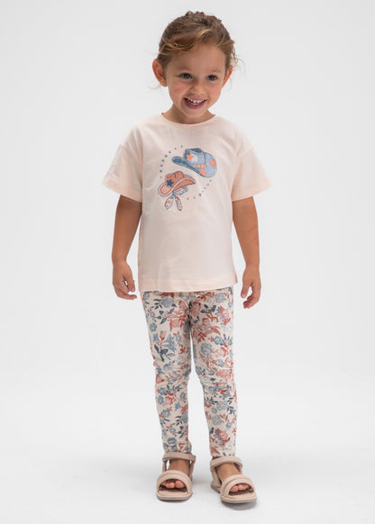 Girl Printed Shirt and legging Set
