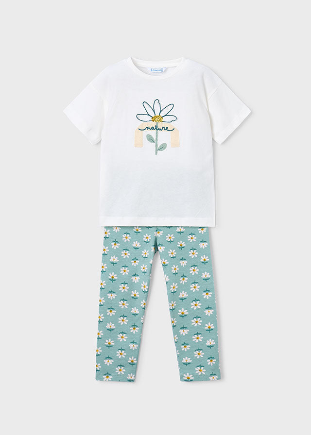 Girl Printed Shirt and legging Set