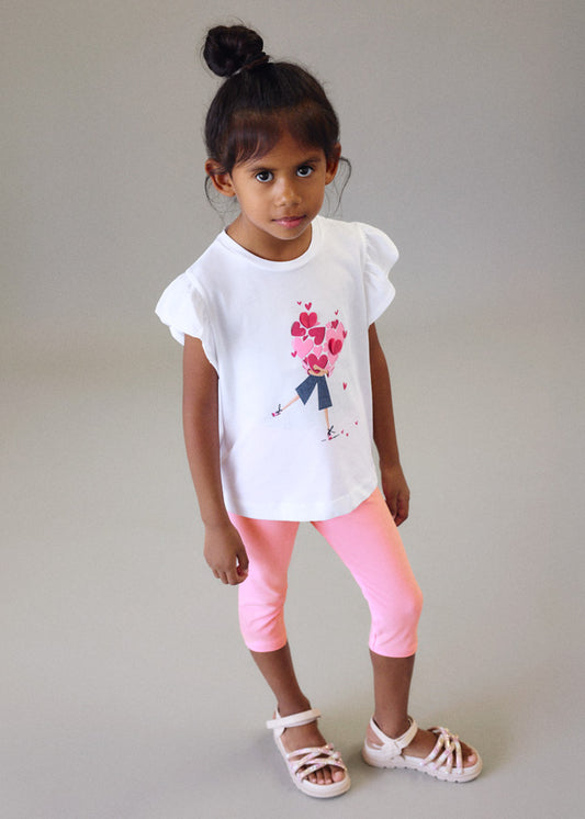 Girl 3Pc Hearts Legging Set