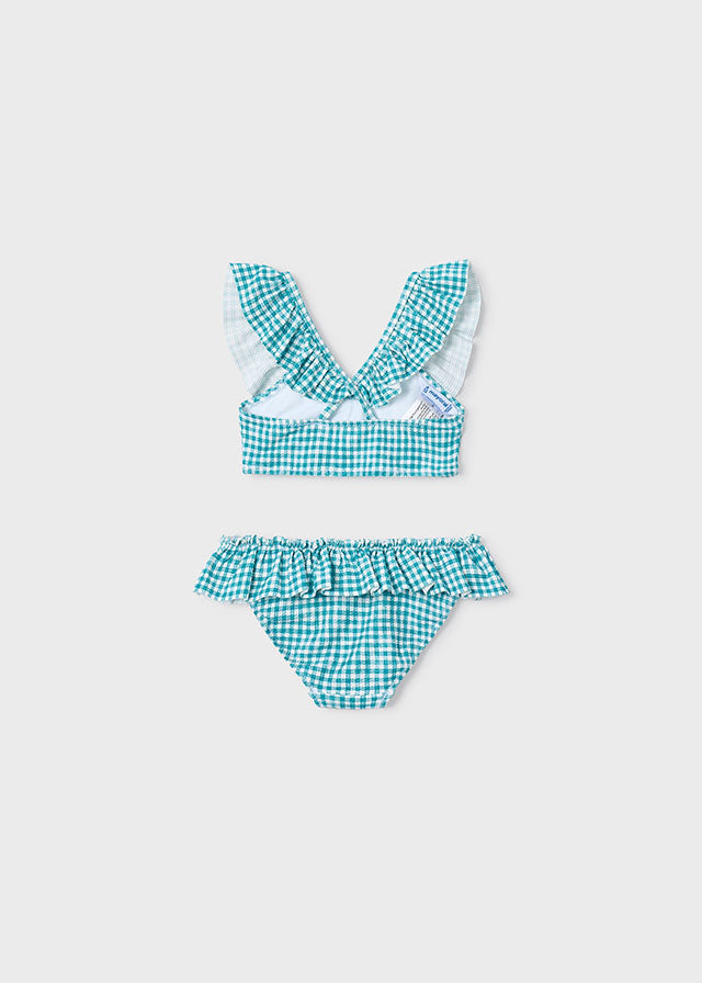 Girls Textured 2Pc Swim Suit