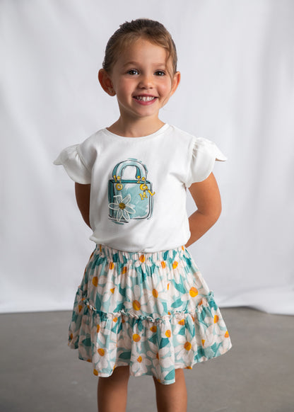 Girl Printed Dobby Skirt
