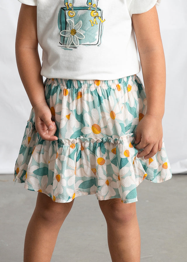 Girl Printed Dobby Skirt
