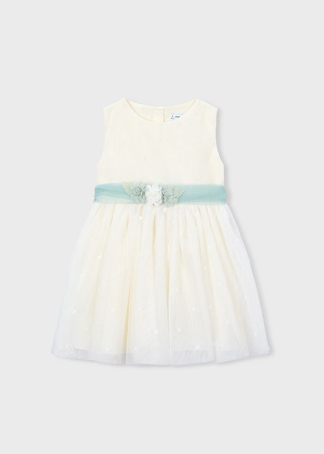 Girls Embroidered Tulle Dress
