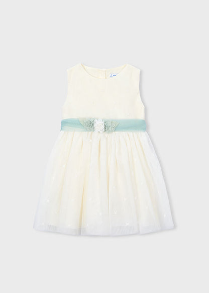 Girls Embroidered Tulle Dress