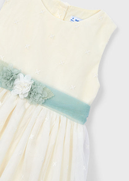 Girls Embroidered Tulle Dress