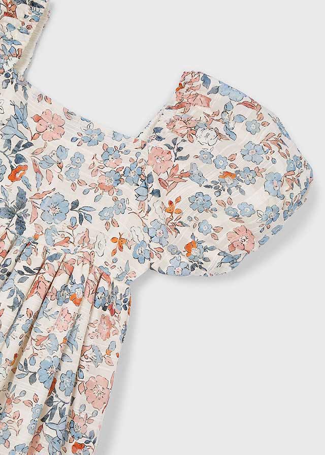 Girl Puff Sleeve Floral Dress