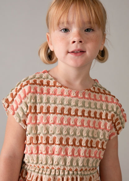 Girl Tangerine Knit Dress