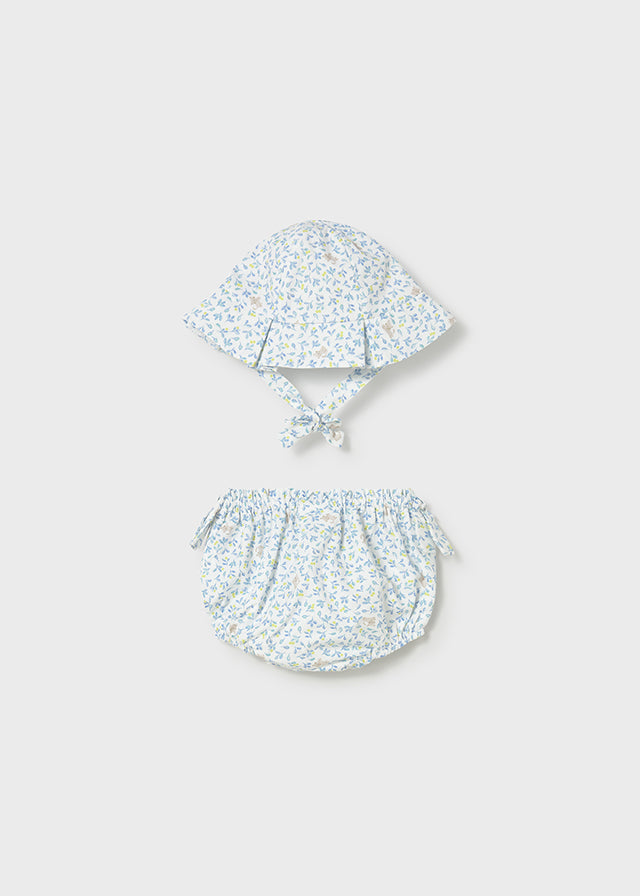 NB Girl Bottoms and Hat Set