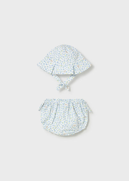 NB Girl Bottoms and Hat Set