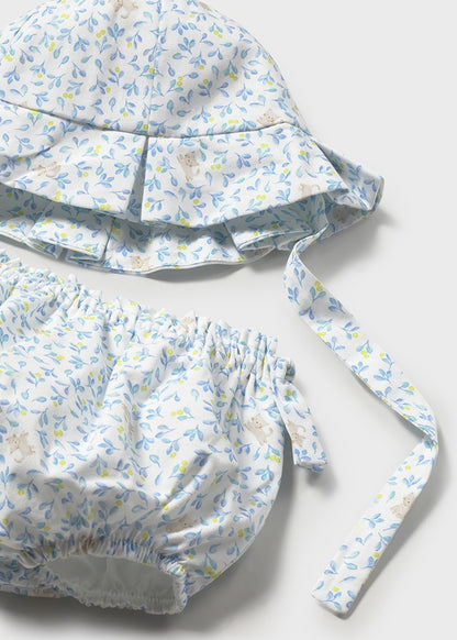 NB Girl Bottoms and Hat Set