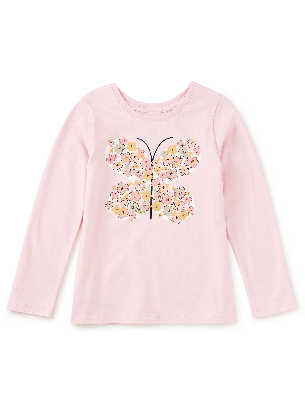 Girl Tea Rose Butterfly Tee